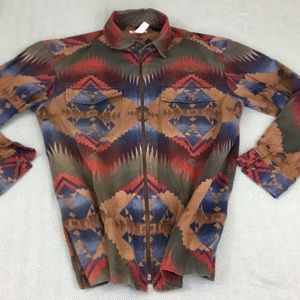 Jones New York Sport Western Pattern Shirt Jacket
